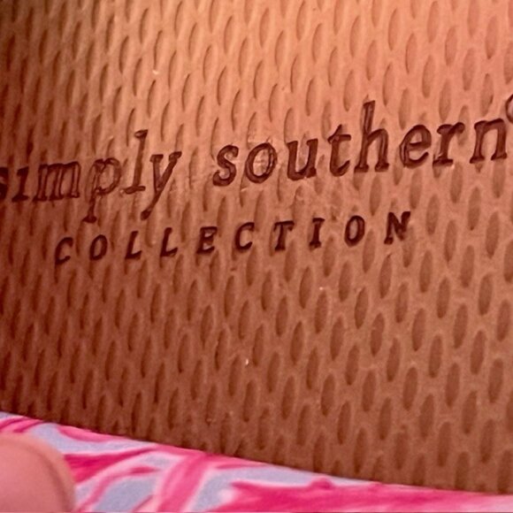 Simply Southern Flamingo Slip-On Espadrilles (Flat) - Pink/Aqua - 9 - Picture 10 of 10